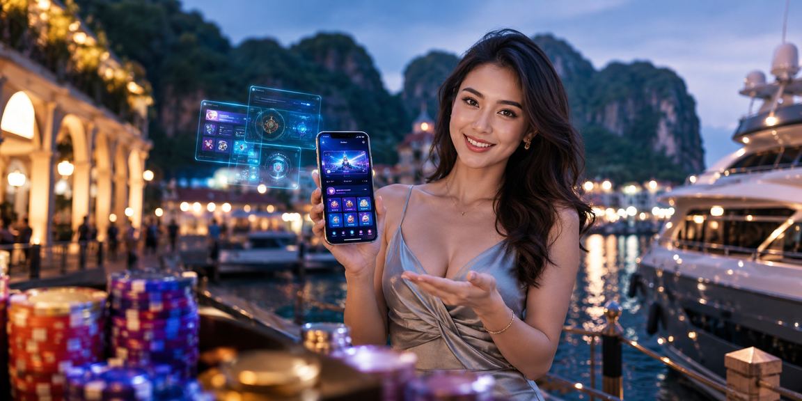 Pengguna melakukan deposit kasino di Ipoh menggunakan telefon