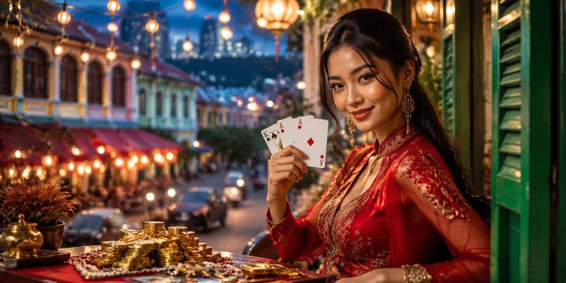 Meja permainan kasino langsung Teen Patti gaya Melayu di Penang